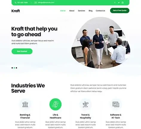 Kraft - Web Developer WordPress theme