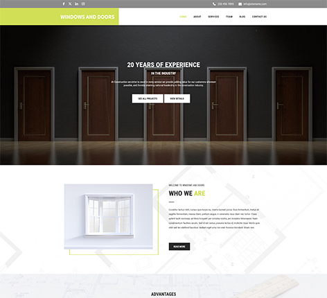 Free Windows Doors WordPress theme | Free Property Rental WordPress Theme