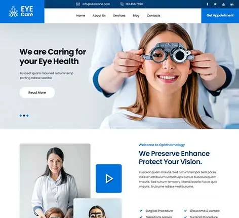 ophthalmologist wordpress theme