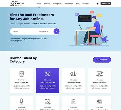 SKT freelancers Marketplace WordPress theme | User Registration WordPress Theme