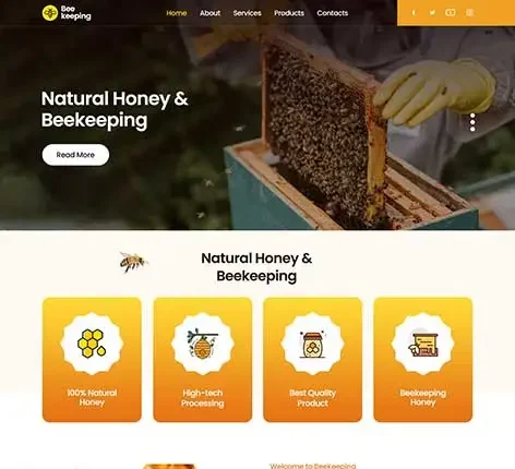 Honey Shop WordPress Theme (SKT Beekeeping )