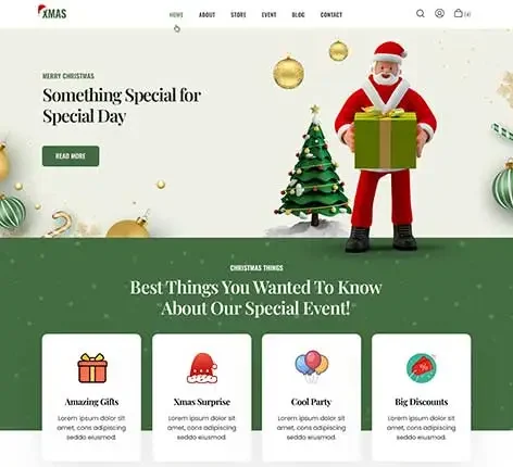 SKT Xmas Christmas Party WordPress theme