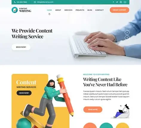 SKT Copywriter - content writing WordPress theme