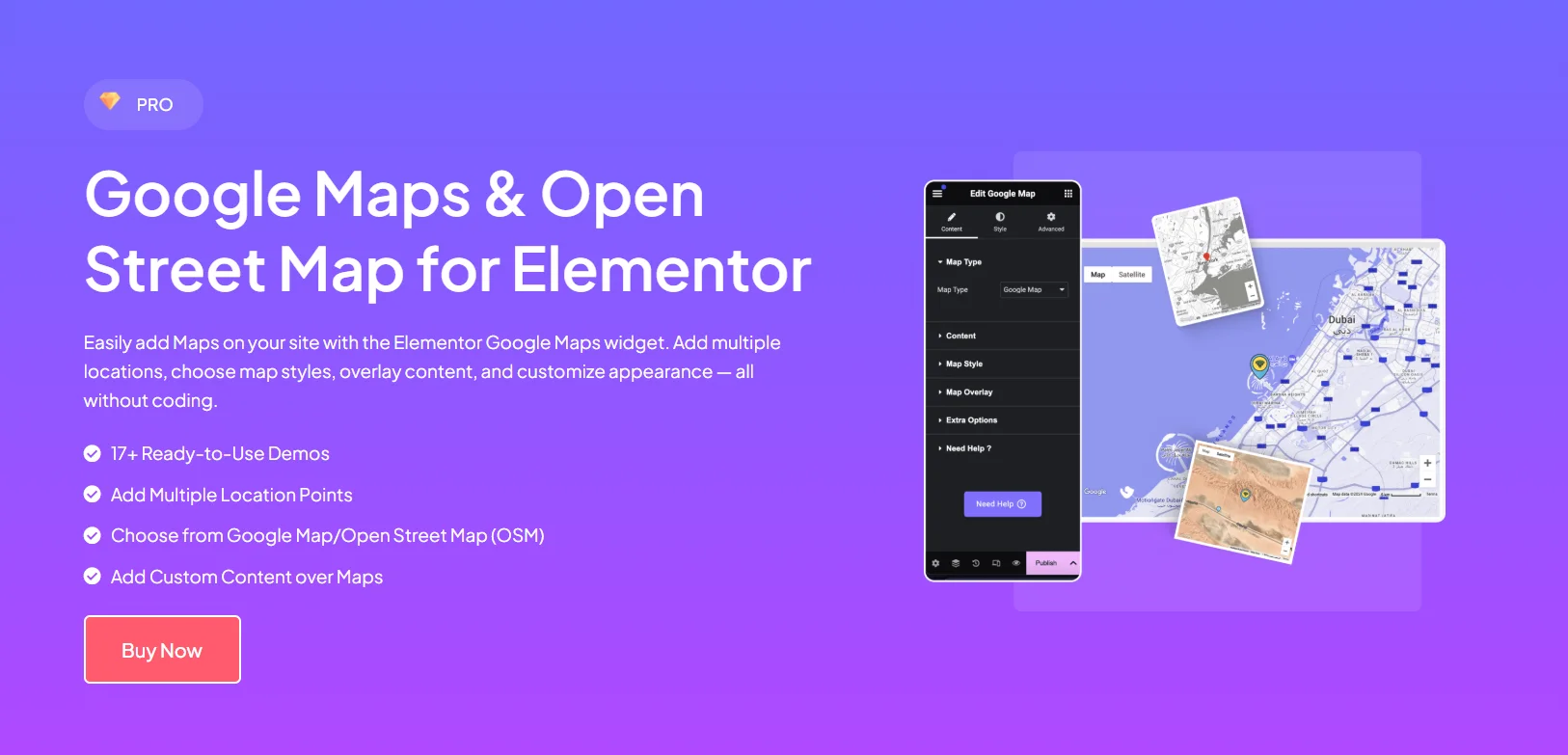 Google Maps & Open Street Map for Elementor