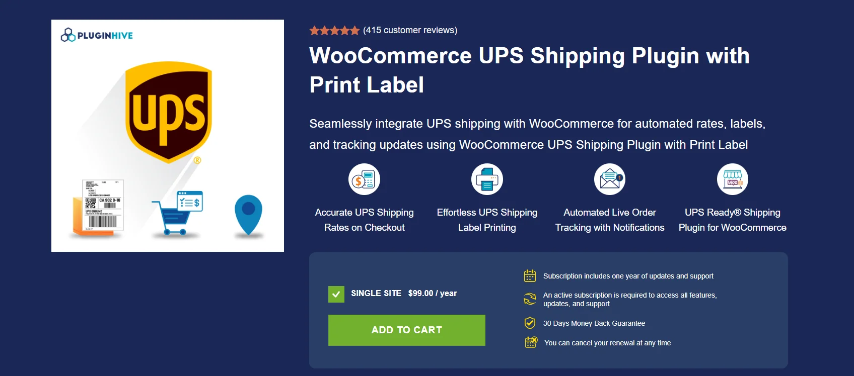 WooCommerce UPS Shipping Plugin with Print Label
