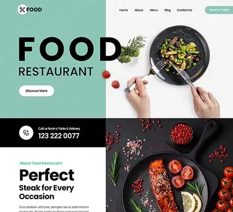 SKT Food - food and recipes WordPress theme