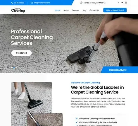 Carpet Cleaning WordPress Theme for Carpet Cleaners Websites