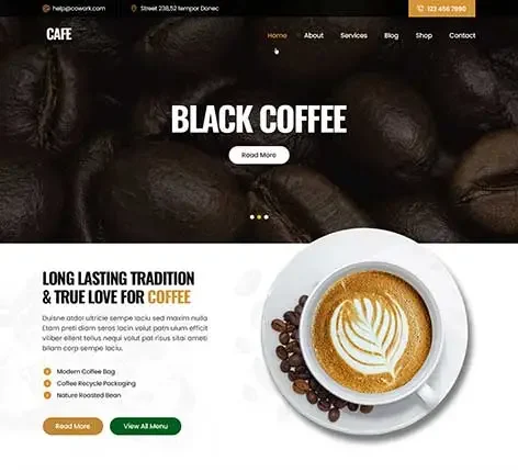 SKT Cafe Pro - Coffee Shop WordPress theme