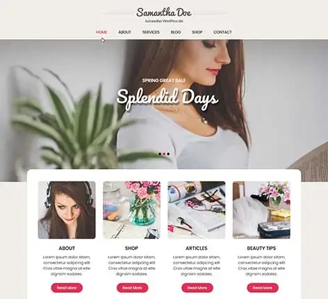 SKT Girlie Pro - Feminine and Girly WordPress Theme