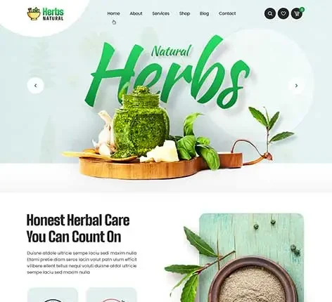 Natural Herbs - Natural WordPress theme |