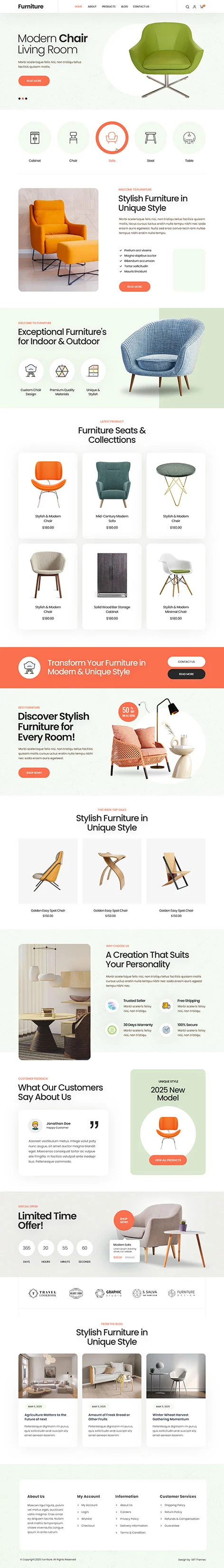 Furniture Pro - Furniture Carpenter WordPress theme