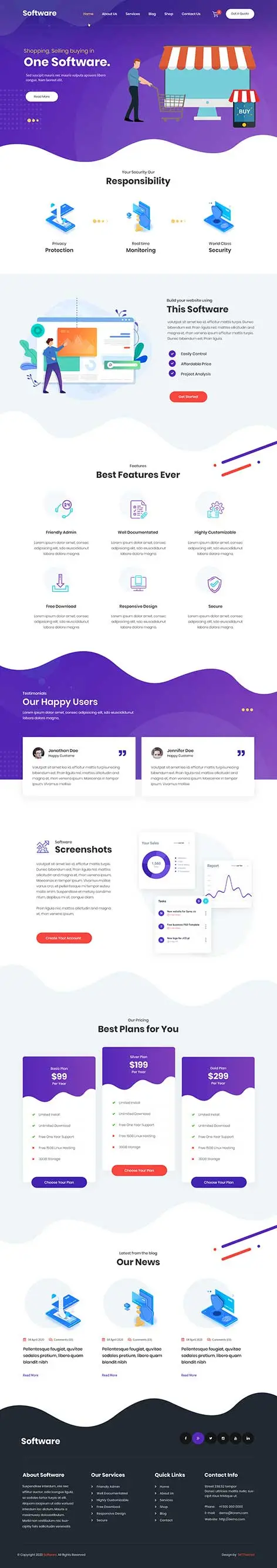 Software Company WordPress Theme for SaaS and Tech Startups