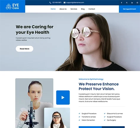 Free Optical Store WordPress Theme