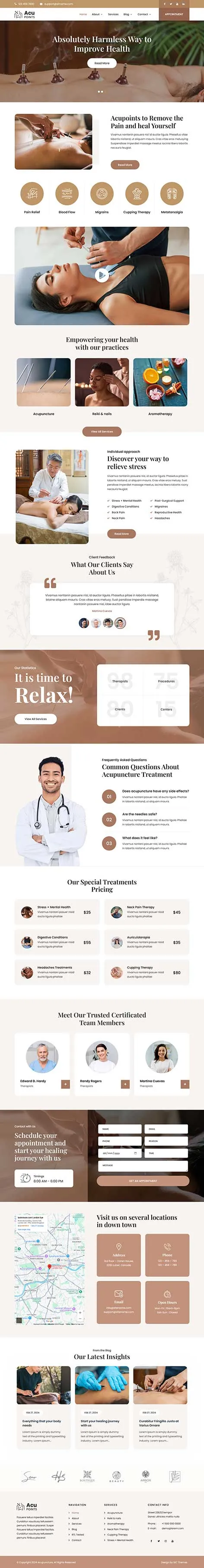Acupuncture WordPress Theme for Alternative Health Clinics