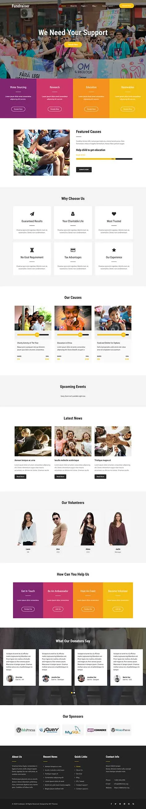 Advocacy Group WordPress Theme from SKT Themes