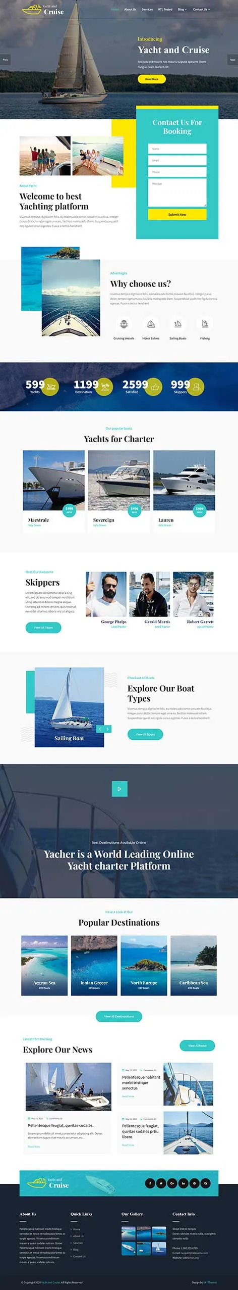 Amazing Sailing Club WordPress Theme for Yacht and Boating Clubs