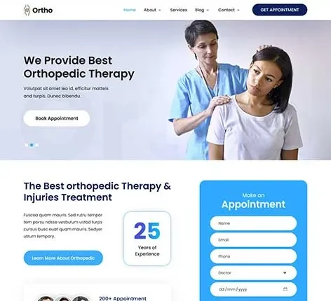 Professional Ancillary Care WordPress Theme for Healthcare Support Services