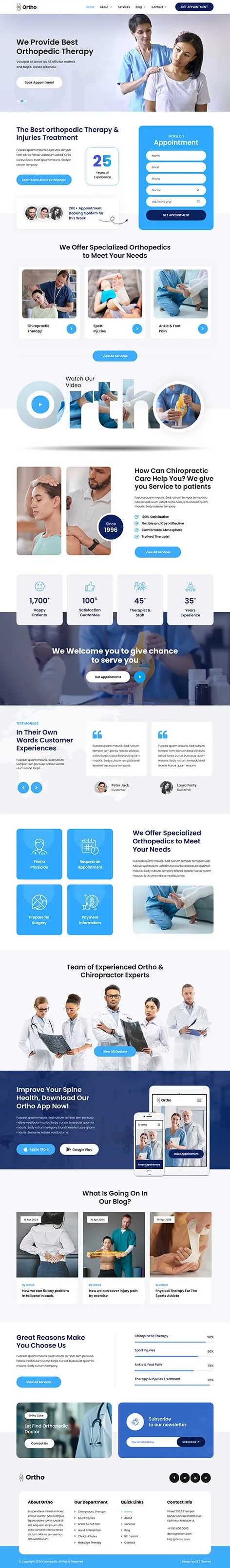 Professional Ancillary Care WordPress Theme for Healthcare Support Services
