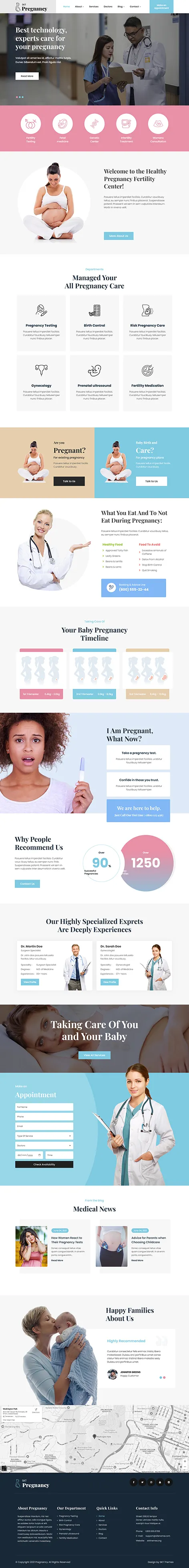 Appointment booking WordPress theme with scheduling features by SKT Themes