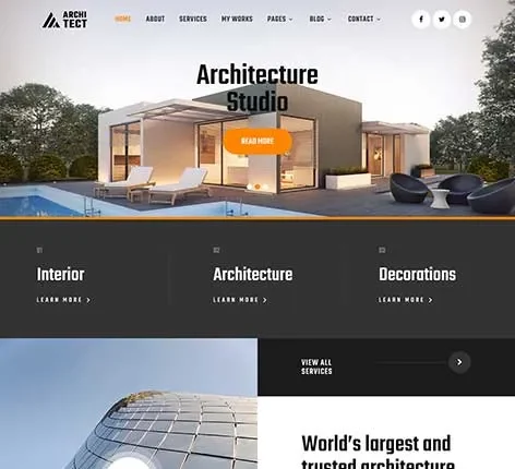 Architecture WordPress Theme for Design Studios and Construction Firms