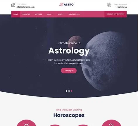 Astronomy WordPress Theme for Space and Science Enthusiasts