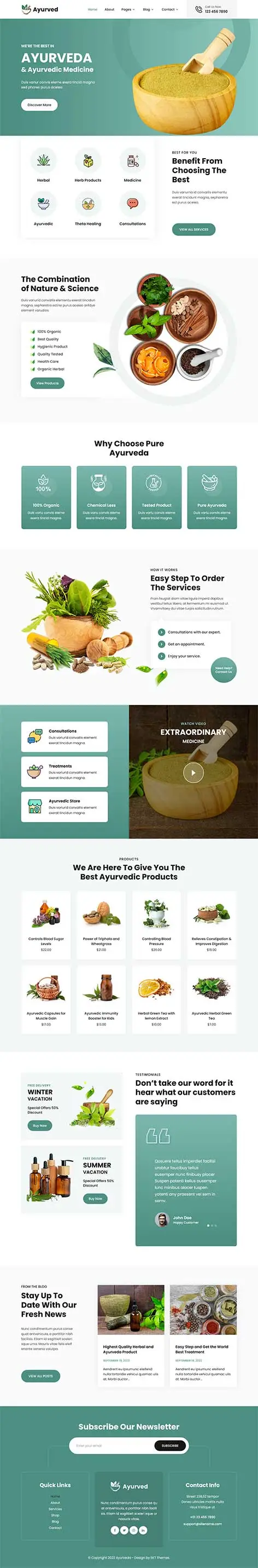 Ayurvedic WordPress Theme