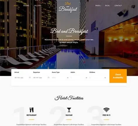 B&B WordPress Theme for bed and breakfast listings and reservations