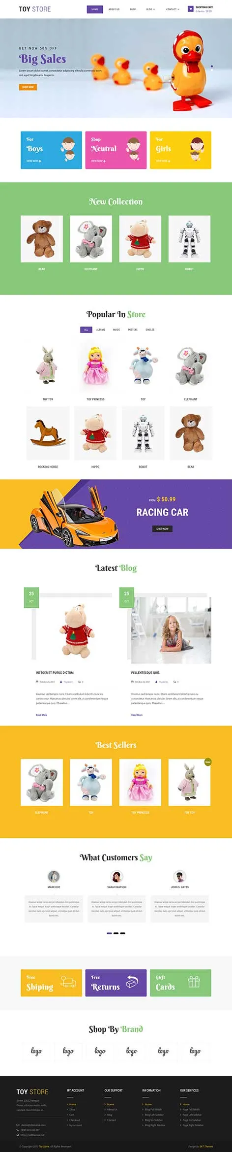 Baby Products WordPress Theme for Kids Stores and Brands