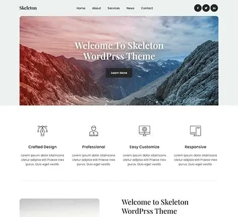 Basic and Starter WordPress Theme for Beginners and Simple Projects
