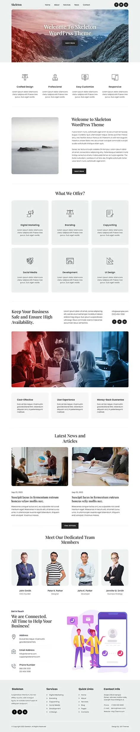 Basic and Starter WordPress Theme for Beginners and Simple Projects