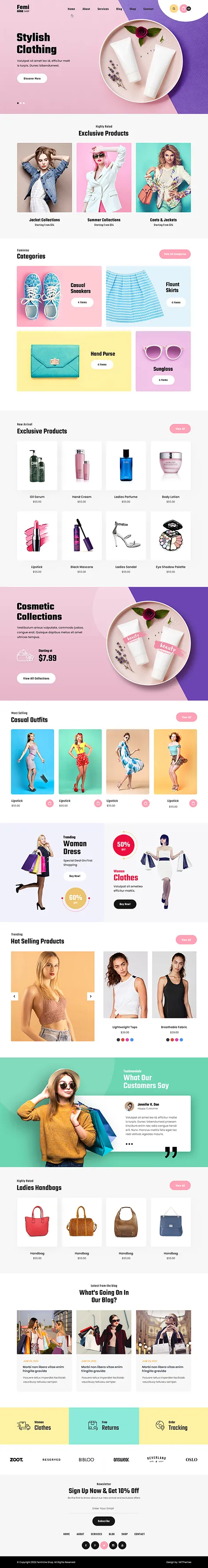 Beauty Products WordPress Theme from SKT Themes