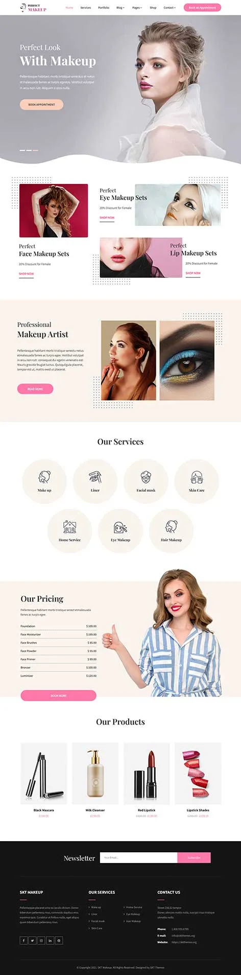 Beauty Salon WordPress Template for Spas and Hair Studios