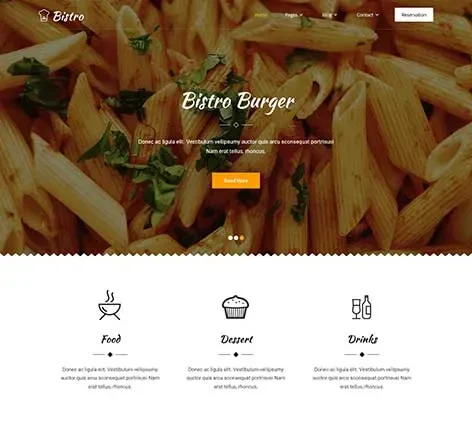 Bistro WordPress Theme for Cafes and Small Restaurants