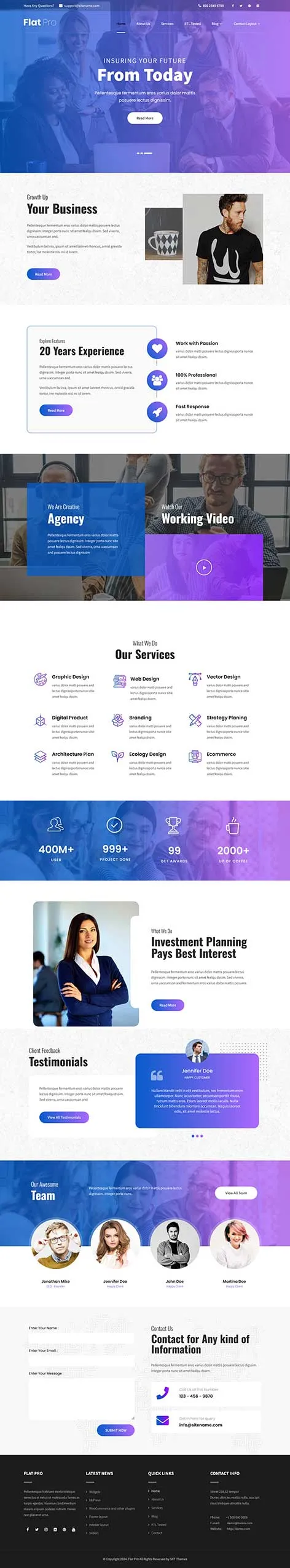 Blank WordPress Theme from SKT Themes