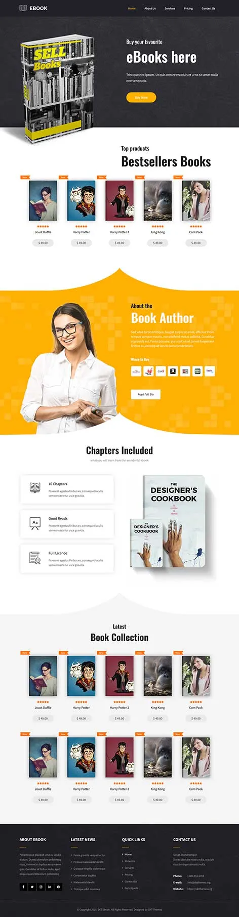 Books WordPress Theme for Bookstores and Authors