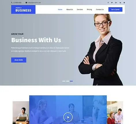 Business Website WordPress Theme for Startups and Corporations