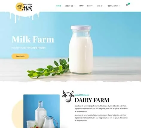 Butter WordPress Theme for Dairy Brands and Organic Farms