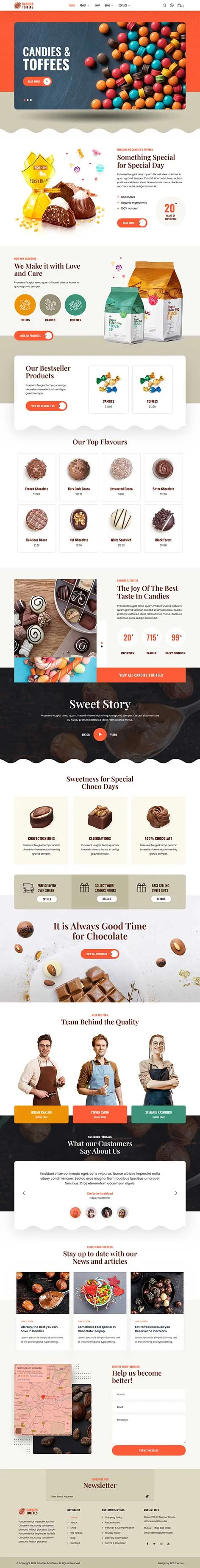 Candy Shop WordPress Theme by SKT Themes â€“ Sweet Shop Product