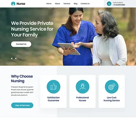 Caregiver WordPress Theme for Home Health and Elderly Services