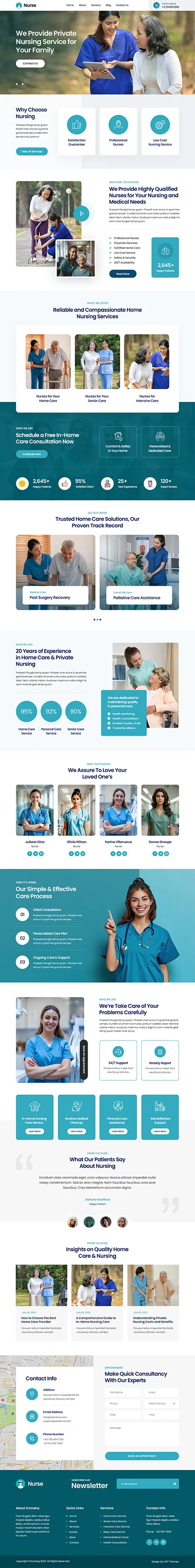 Caregiver WordPress Theme for Home Health and Elderly Services