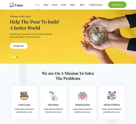 Charity Hope WordPress Theme for Nonprofits and Fundraising Campaigns