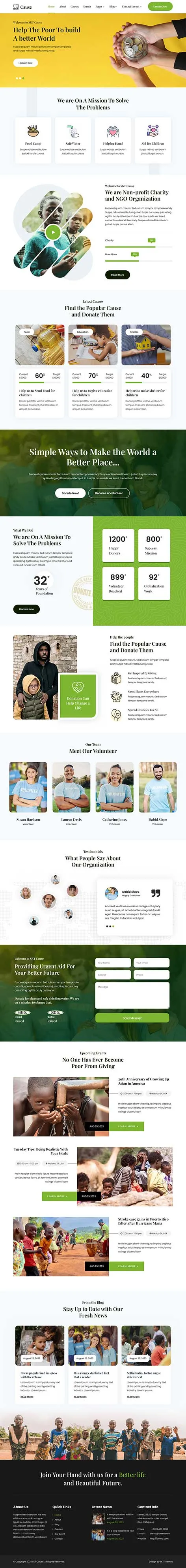 Charity Hub WordPress Theme by SKT Themes