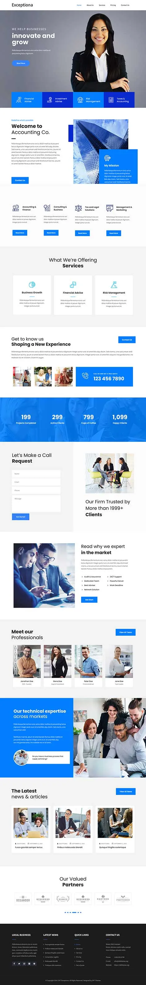 Chartered Accountant WordPress Theme for CPA Firms and Tax Experts