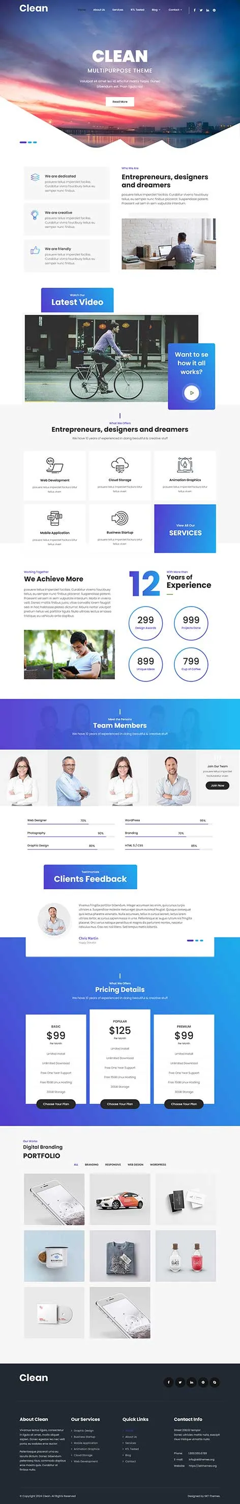 Clean Classic WordPress Theme for Elegant Websites
