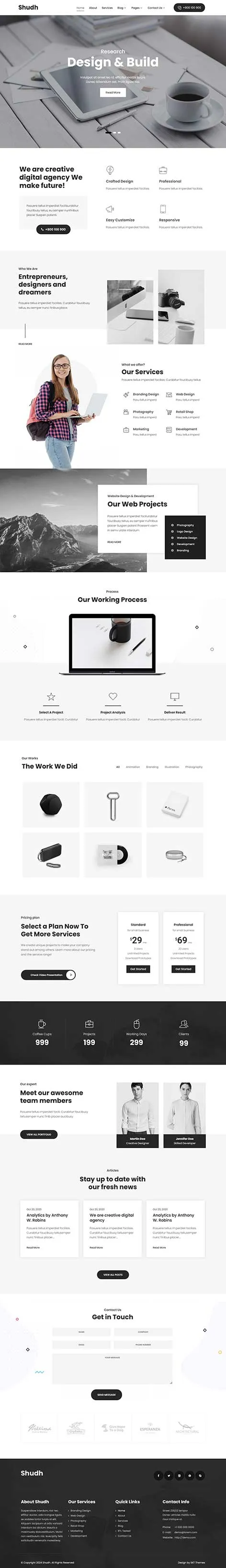 Cleanest WordPress theme with minimal design by SKT Themes