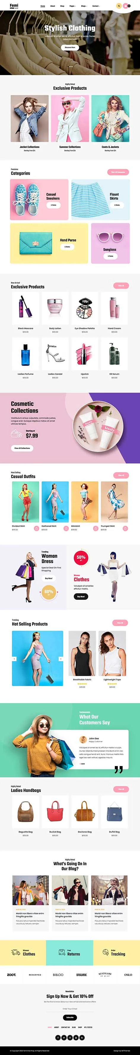 Clothing Store WordPress Theme by SKT Themes â€“ Sell fashion apparel and retail collections online