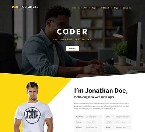 Coder WordPress theme for developers by SKT Themes