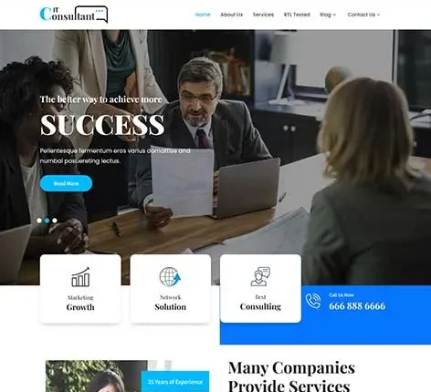 Consulting WordPress Theme for business advisors and corporate consultants