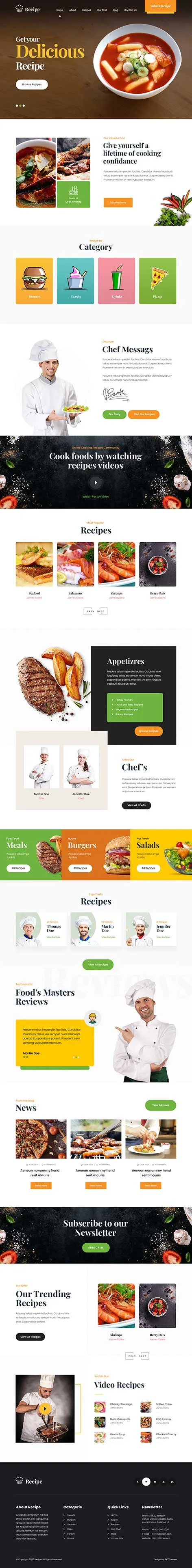 Cooking Blog WordPress Theme for Food Bloggers and Recipe Creators