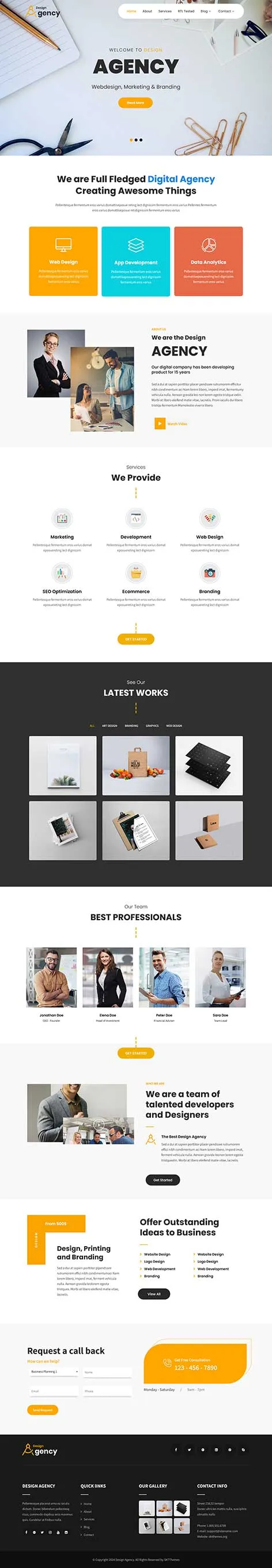 Creative Portfolio WordPress Theme by SKT Themes